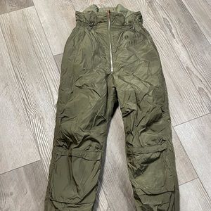 Vintage Bauer US Navy Army green Trousers Winter Flying Suit Aviators 36 long